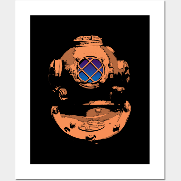 Diving Helmet Wall Art by GloopTrekker